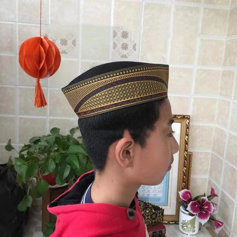 Muslim Caps For Men Freeshipping Tax Products Turkey Malaysia Boat Hat Mesh Summer Prayer Kufi Islam Hijab Saudi Arabia 0321