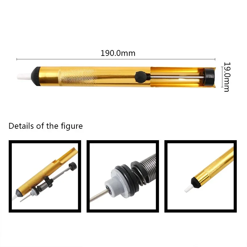 Aluminum Metal Desoldering Pump Suction Tin Gun Soldering Sucker Pen Removal Vacuum Soldering Iron Desolder Hand Welding Tools