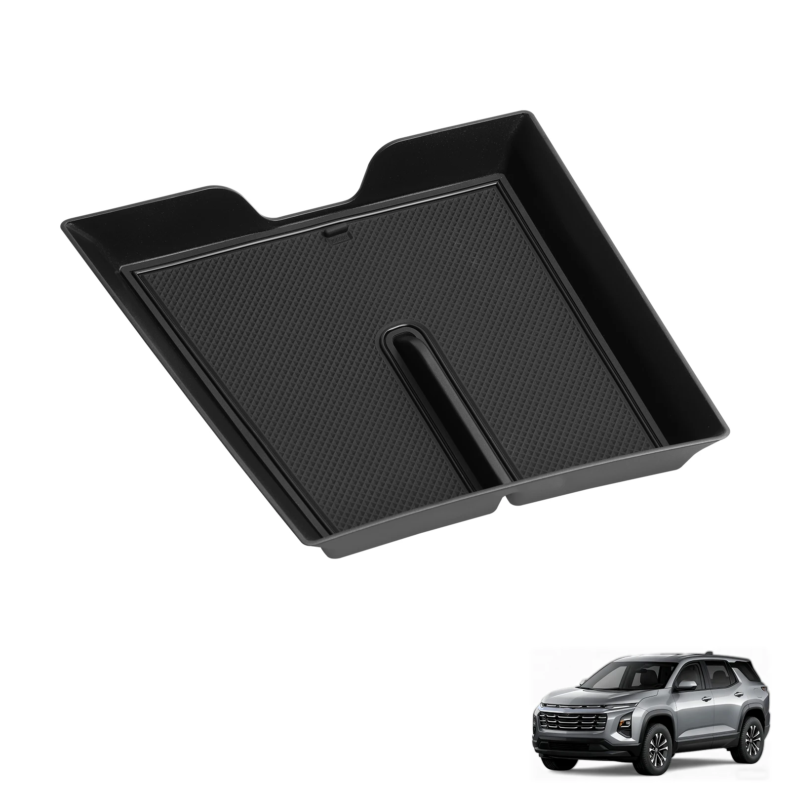 

for Chevy Chevrolet Equinox 2025 2026 Central Console Storage Box Case Tidying Tray Organizer Car Interior Accessories Black