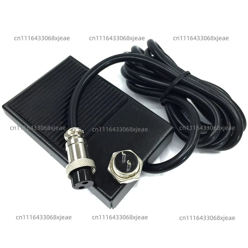 2 Meters 2 Core 3 Core Plug Machine Tool Controller Foot Pedal Switch 220V Iron Shell Foot Switch TFS-1 With Cable