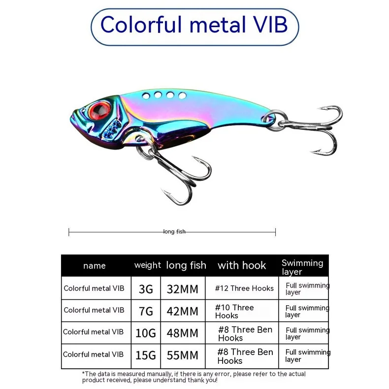 Fishing Jig Spoon Lures VIB Metal Blade Baits Fishing Spoon Crankbaits for Trout Bass Salmon Lures Freshwater Saltwater