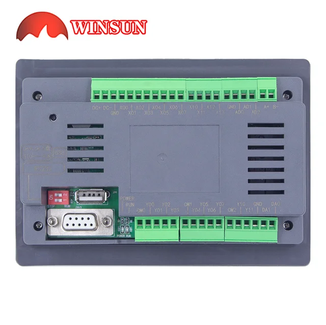 Panel HMI PLC 4,3 cala z ekranem dotykowym, zintegrowany z FX3U-22, 12 wejść, 10 wyjść, PID, czujnik termopary K, rezystorowy czujnik PT100