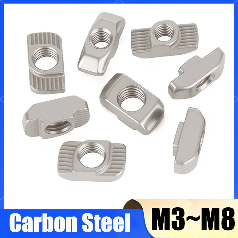 5~10Pcs M3 M4 M5 M6 M8 T-Nut Sliding T Nut Hammer Drop In Nut Fasten Connector For Aluminum Extrusion