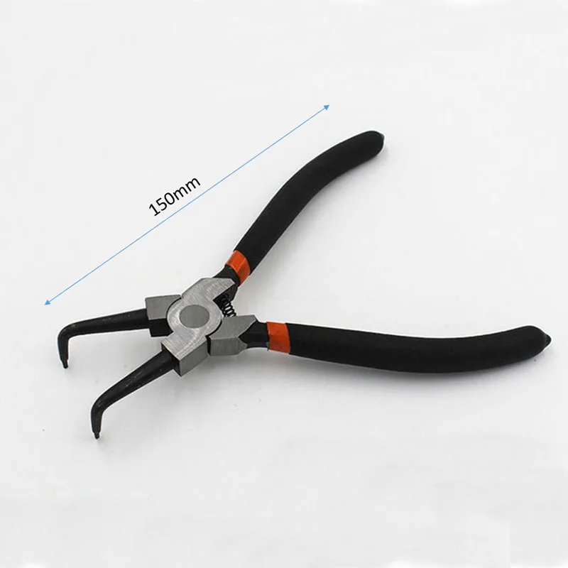 7'' Long Nose Plier Staight Bent Plier Inner Outer Retaining Snap Ring Remover Tool Multifunctional Snap Ring Circlip Pliers For