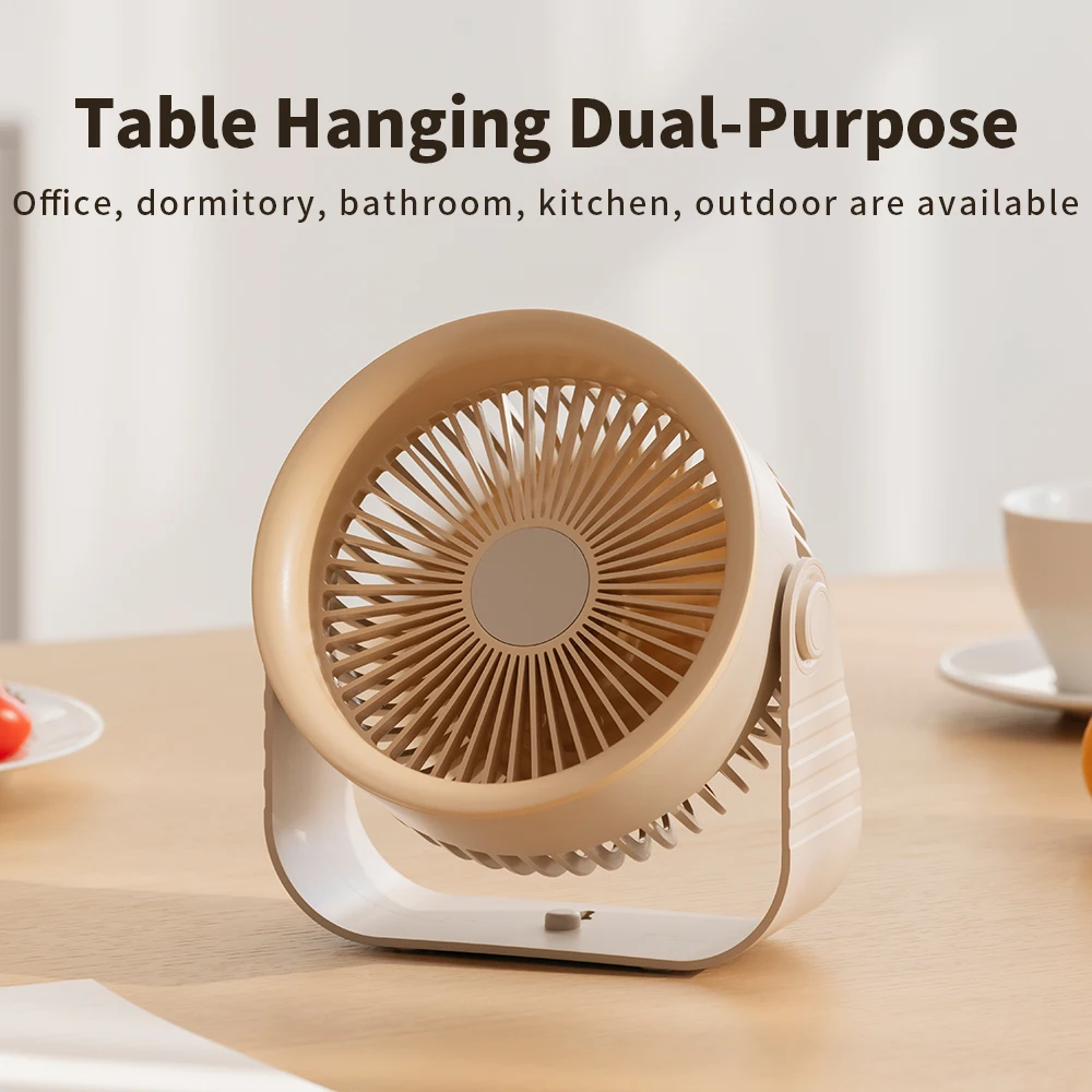 Portable Electric Fan 3600Mah Wireless Air Circulator Fan Cordless Desktop Wall Ceiling Air Cooling Cooler Quiet Ventilator