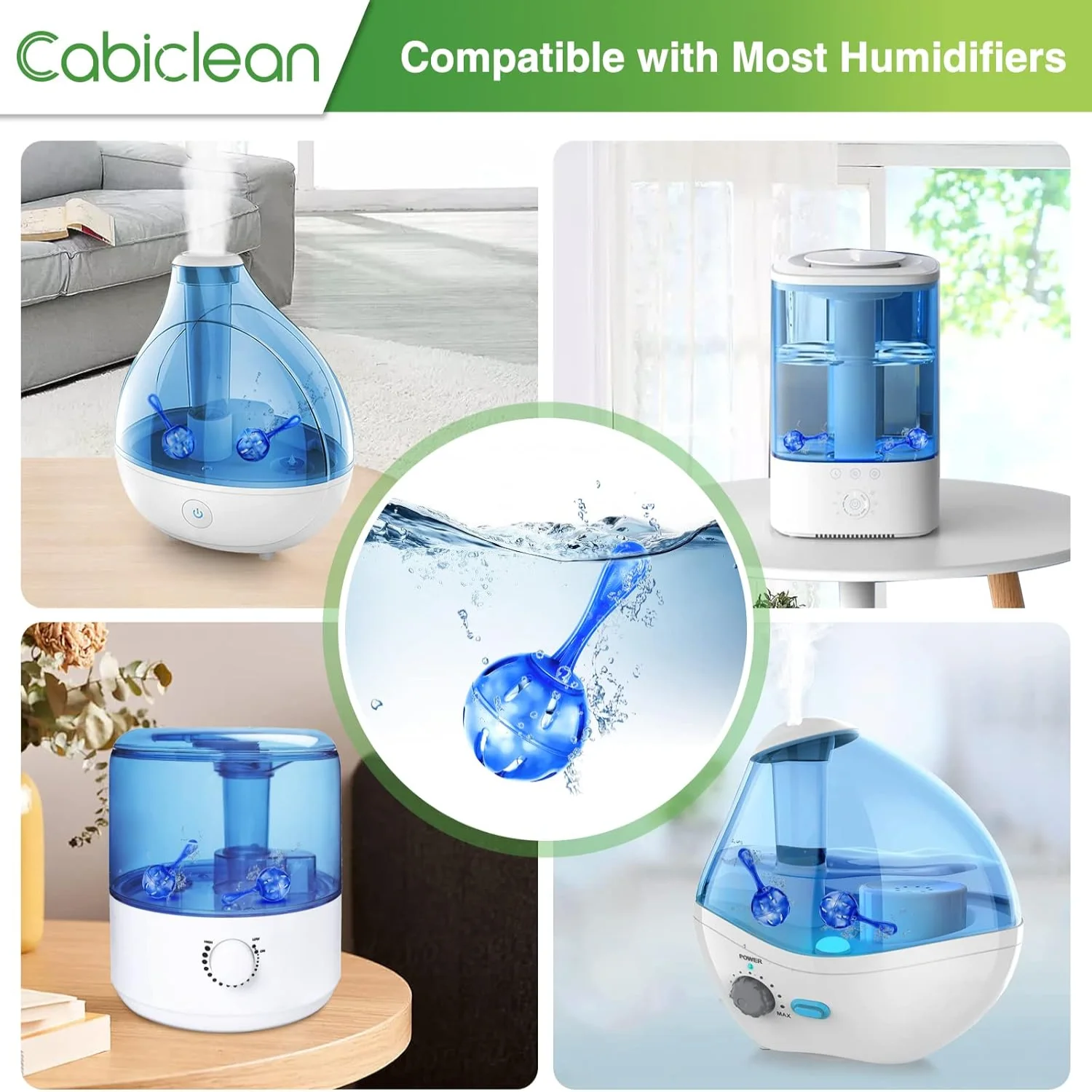 12 Pack  Humidifier Tank Cleaner Demineralization Cleaning Ball for All  and Fish Tank, Demineralization Cartridge for humidifie