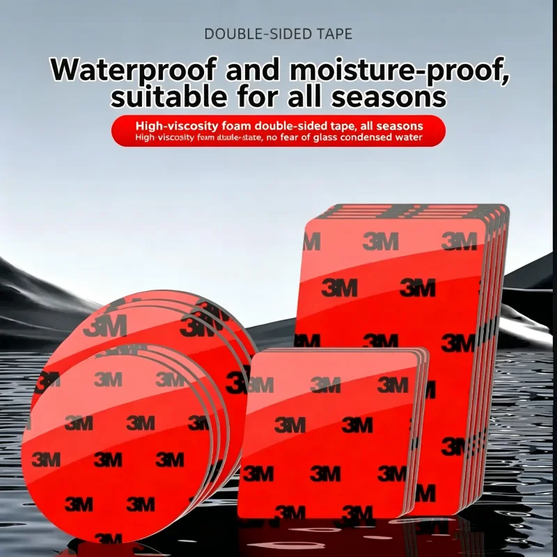 3M 5108 Strong Double Sided Tape 10pcs Square/Round Car Fixing Adhesive High Viscosity Traceless Adhesive Tape Car Special Tape