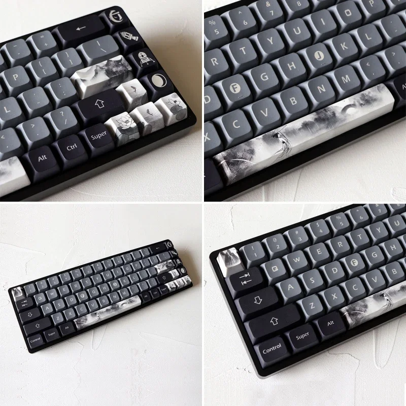 Pbt lados corante-subbed keycaps 6.25u barra espaço entrar teclas direção oem perfil keycap para teclado diy