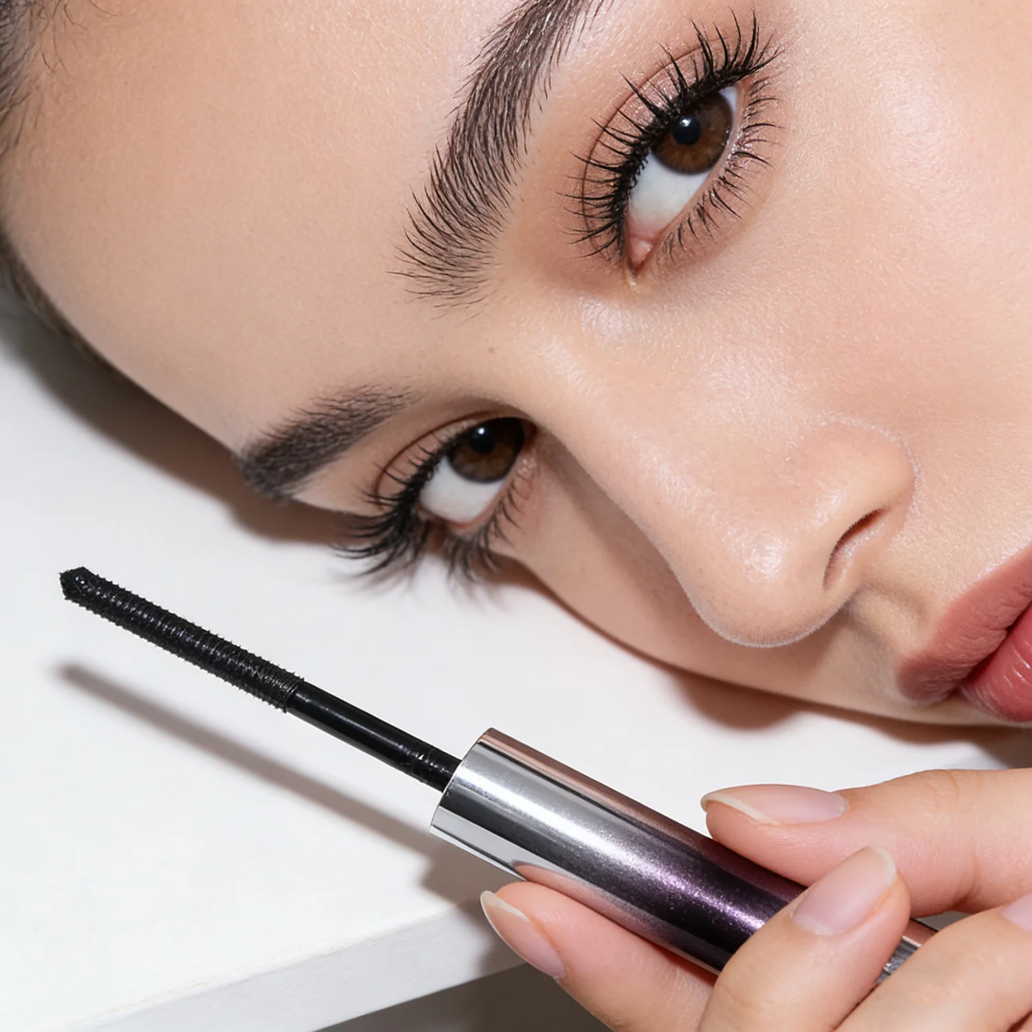 5D تكثيف ماسكارا رمش تمديد مقاوم للماء التجفيف السريع يرتدي ماسكارا سوداء سميكة إطالة ماكياج العين طويلة الأمد