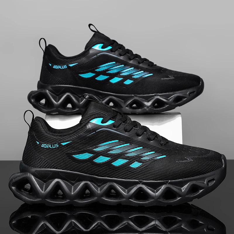 Men's Breathable Air Cushion Running Shoes Non-slip Summer Casual Sneakers Comfortable Athletic Footwear for Outdoor Sports