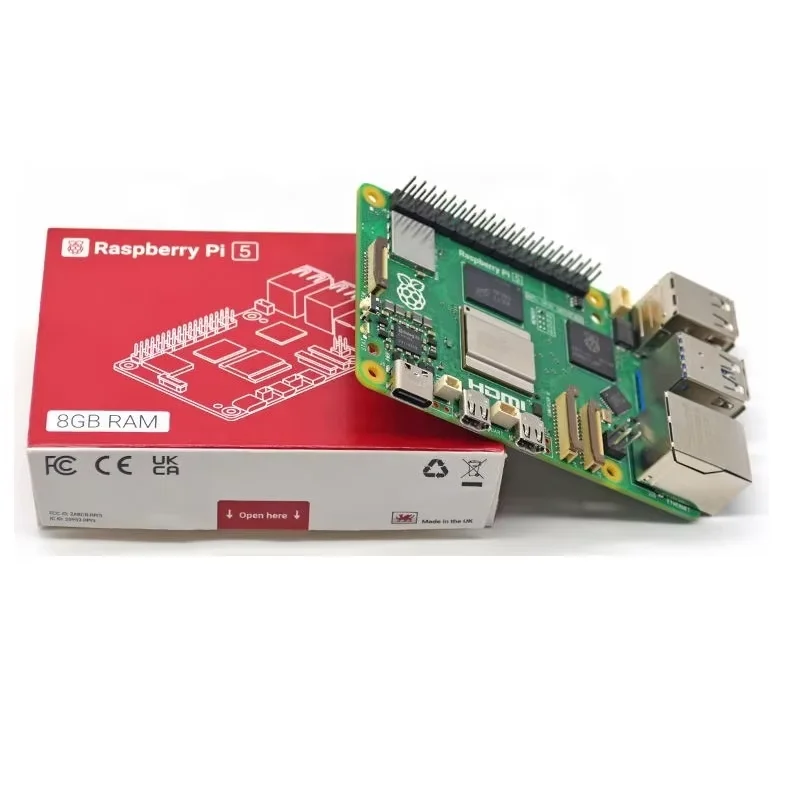 Placa de desarrollo Raspberry Pi 5 con 2G/4G/8G/16G 2,4 GHz para CPU Arm Cortex-A76 Kit de desarrollo Original