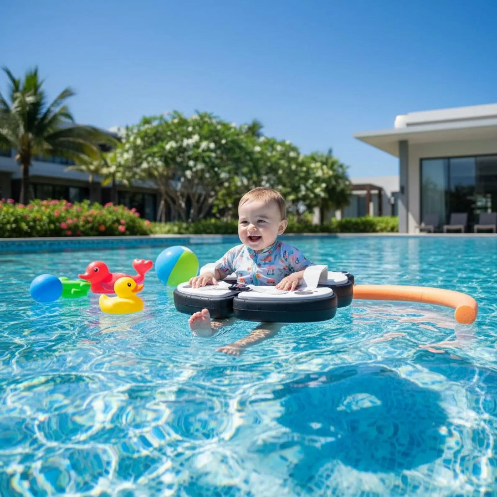 Young Child Chest Buoy Thickened Material Panda Baby Swimming Collar for Infants