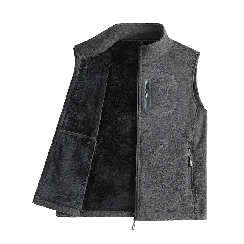 

Утепленный флисовый жилет для мужчин: повседневный, осенне-зимний, теплый, пушистый, вельветовый, для мужчин среднего возраста, верхняя одежда