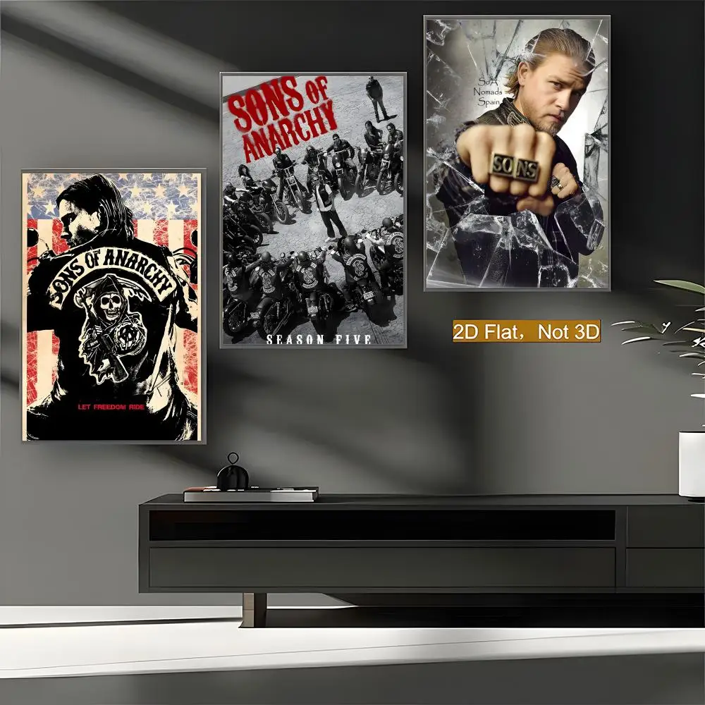 S-Sons Of Anarchy Poster Premium PP Wall Decal - Peel & Stick, HD Print, Waterproof Home Decor