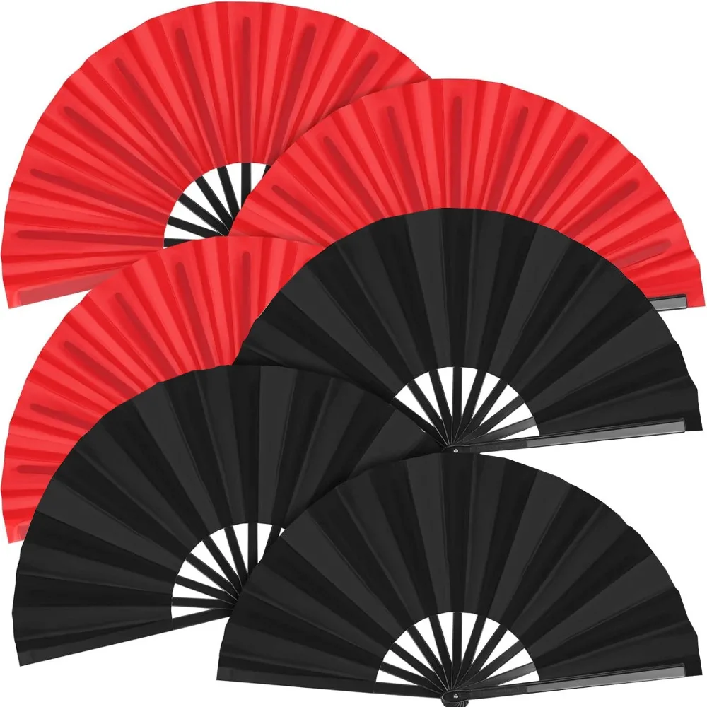 Paquete de 1 abanicos grandes chinos de Kung Fu Tai Chi, abanicos decorativos para hombres y mujeres