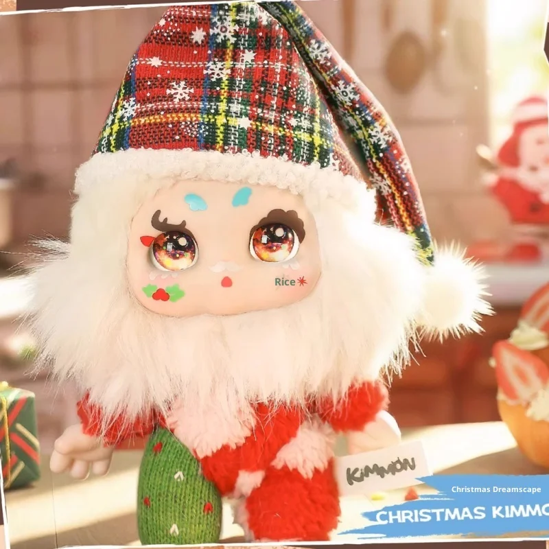 Scatola cieca originale Kimmon Happy Moment Series Scatola misteriosa Simpatico giocattolo con ciondolo per bambola con faccia in vinile morbido Regalo a sorpresa di Natale