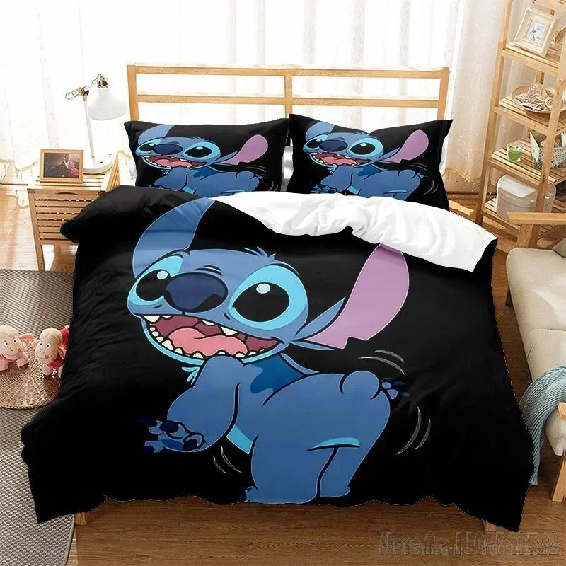

Lovely Stitch 3D Cartoon Duvet Cover Set HD Comforter Cover Bedclothes for Kids Bedding Sets Bedroom Decor