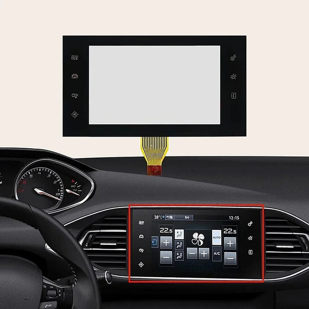 7 Inch Navigation Touch Screen Replacement for LAM0703608B For Peugeot 308 308s 2013-2016