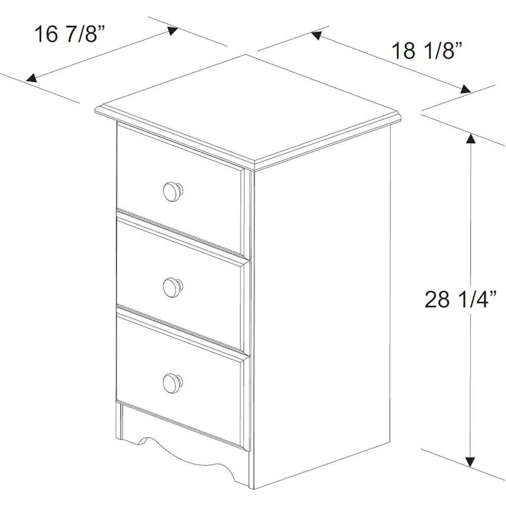 منضدة من الخشب الصلب بثلاثة أدراج من Palace Imports Java، 28 ارتفاعًا × 18 عريضًا × 16 عميقًا، تتطلب التجميع #2
