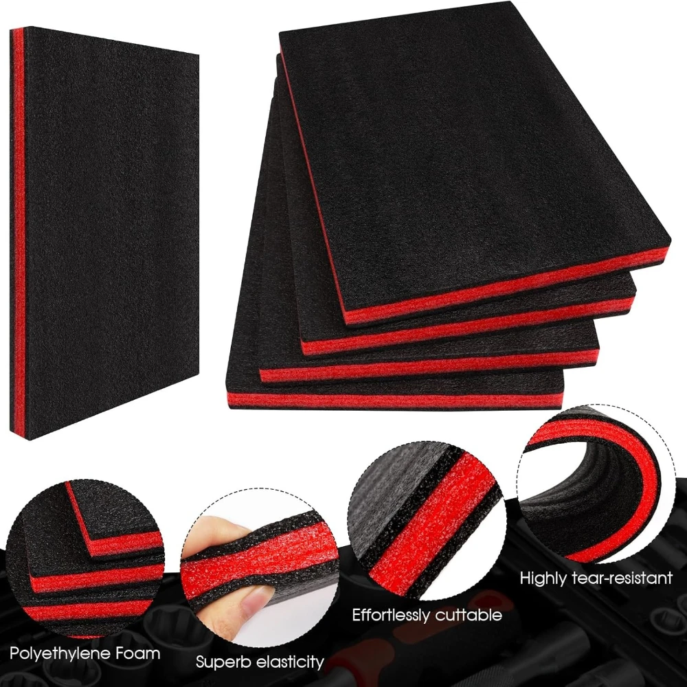 For Hard Case Storage Shadow Insert Socket Organizers - Toolbox Protection Polyethylene Tool Box Foam Pad Sheets Liner