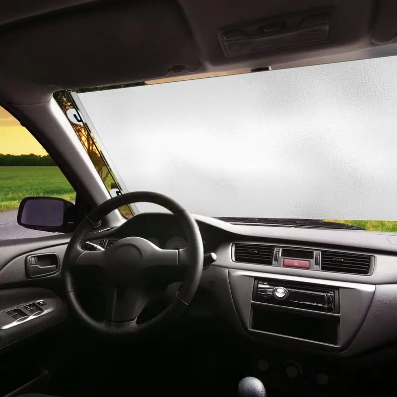 Retractable Car Sunshade Hole-Free Curtains Retractable Car Window Shade Car Roller Sunshade Car Bedroom Kitchen Office tools