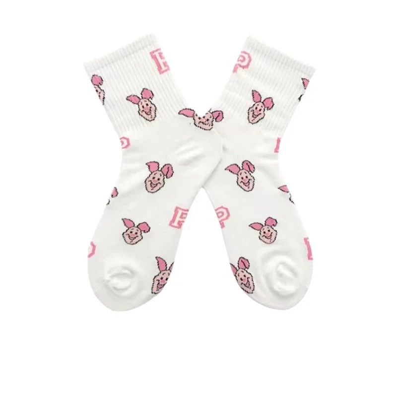 ديزني ميكي ماوس النساء الجوارب الكرتون طباعة فتاة الرياضة الجوارب الطويلة موضة تنفس عادية سكيت جورب الإناث الجوارب هدية #5