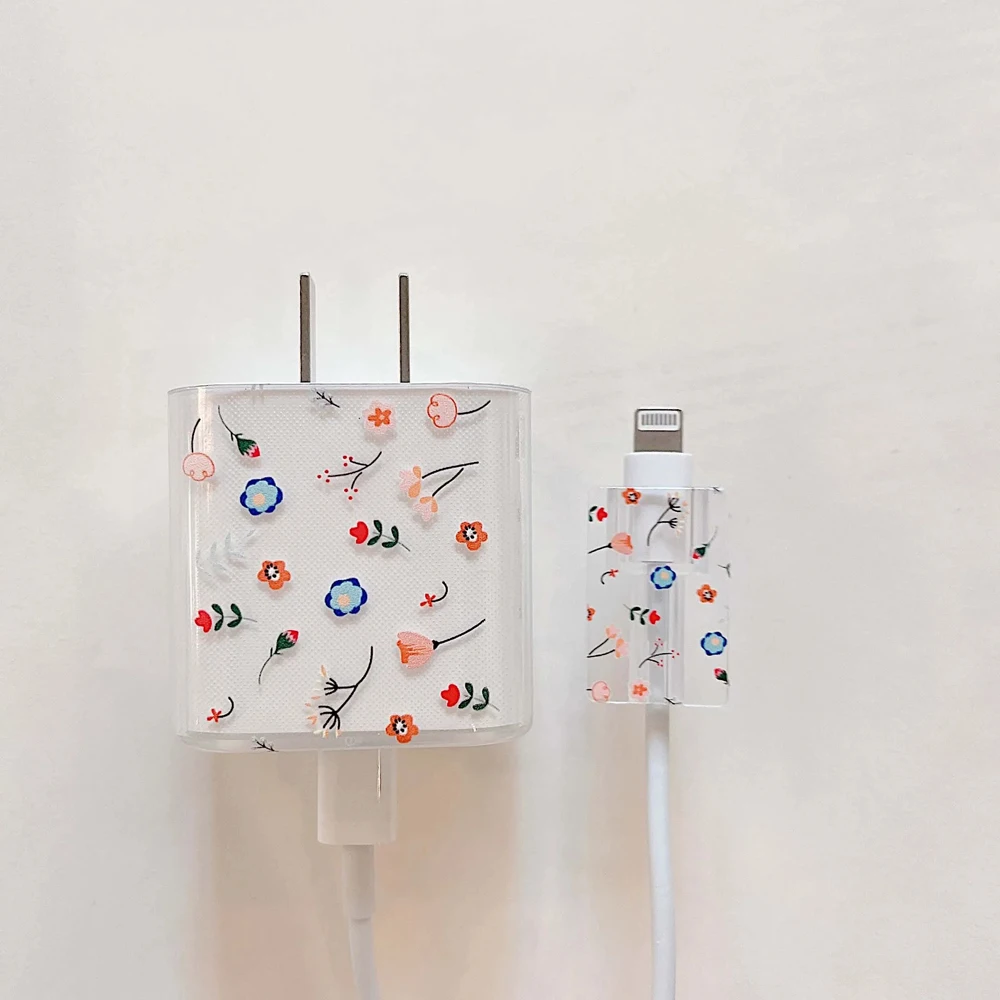 New USB Cable Cover Charger Protection Case For iPhone 15 14 13 Pro Max 18/20W Charger&Charging Cable Protector Data Wire Winder