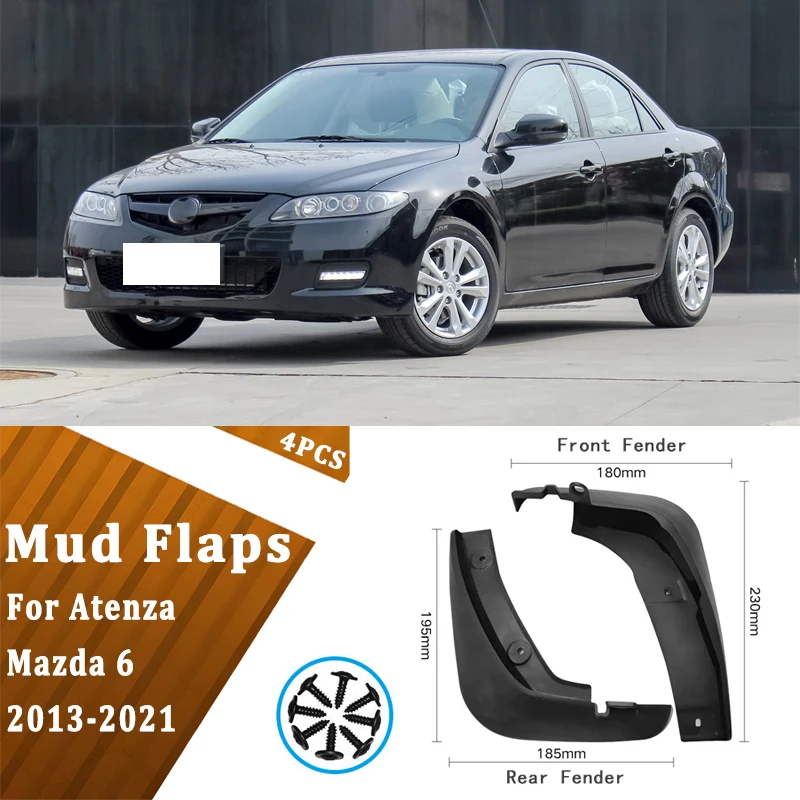 

4 шт. автомобильные брызговики для Atenza Mazda 6 2013-2021, автомобильные шины, брызговики, водонепроницаемые, защита от брызг, аксессуары