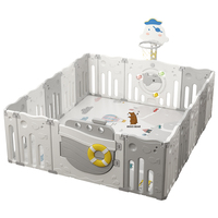 Babys Outdoor Plastic Playpen Slide Play Yard Large Safety Gate Kids Swing Foldable Fence Indoor Park for Babies