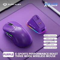 DARK ALIEN X11 Pro Wireless Mouse,Bluetooth/2.4G/wired Tri-Mode Mouse ,PAW3311 RGB Magnetic charging dock Gaming Mouse
