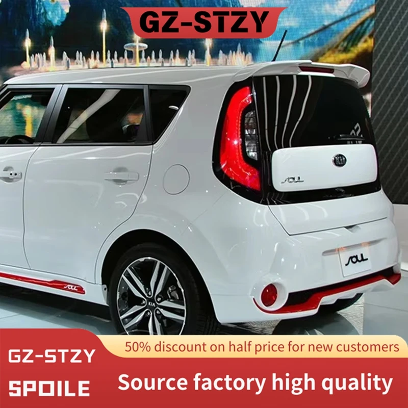 

For Kia Soul 2017 2018 2019 High Quality ABS Material Car Rear Wing Primer Color Rear Roof Spoiler