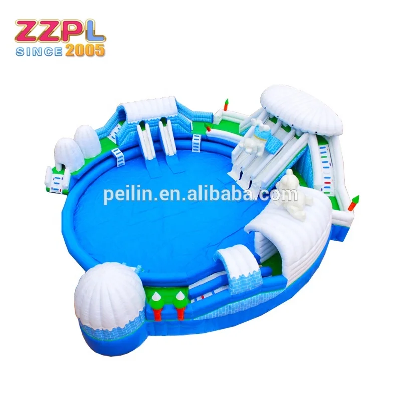 

Water Toysinflatable Park for the Lake Commercial Animal Theme Inflatable Slide With Swimming Poolinflatable Child and Adult