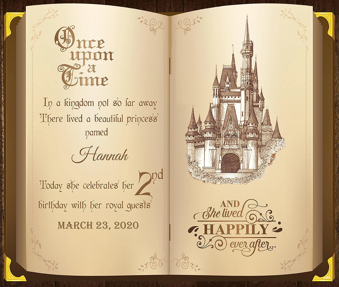 おとぎ話のブックの背景写真レトロな城のプリンセスロマンチックな結婚式の誕生日の背景の写真スタジオのアクセサリー