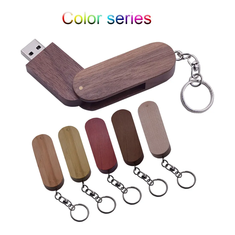 10 pcs/ USB with key ring  USB 2.0 flash drive 4gb 8gb 16gb 32gb pen drives Maple wood usb stick pendrive disk on key free logo