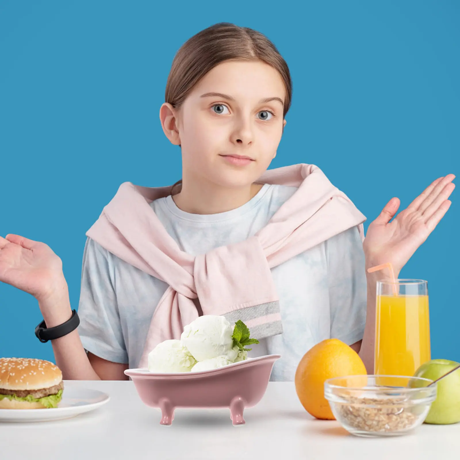 Tazón de Postre de Cerámica con Forma de Bañera, Tazón Creativo para Guardar Helado, Color Aleatorio, Plato para Dulces de Cocina, Vajilla para el Hogar