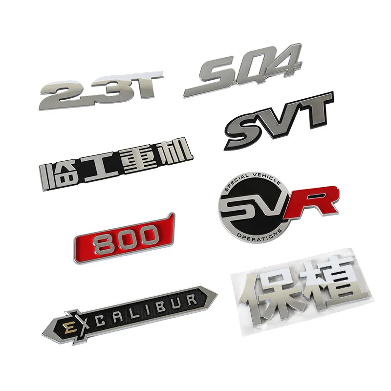 

20 0 pieces.Custom.Premium silver 3D metal abs plastic auto car emblems custom logo badge