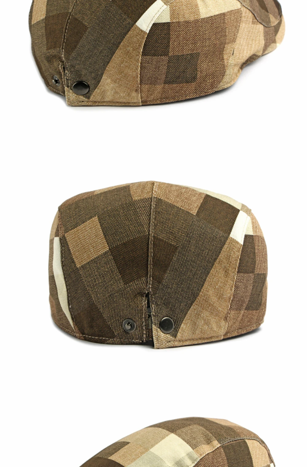 HT5062 Baskenmützen 2026 Frühling Herbst Kappen für Herren Damen Künstler Maler Baskenmütze Herren Damen Ivy Flat Cap Verstellbare Karierte Baskenmütze – Detail 9
