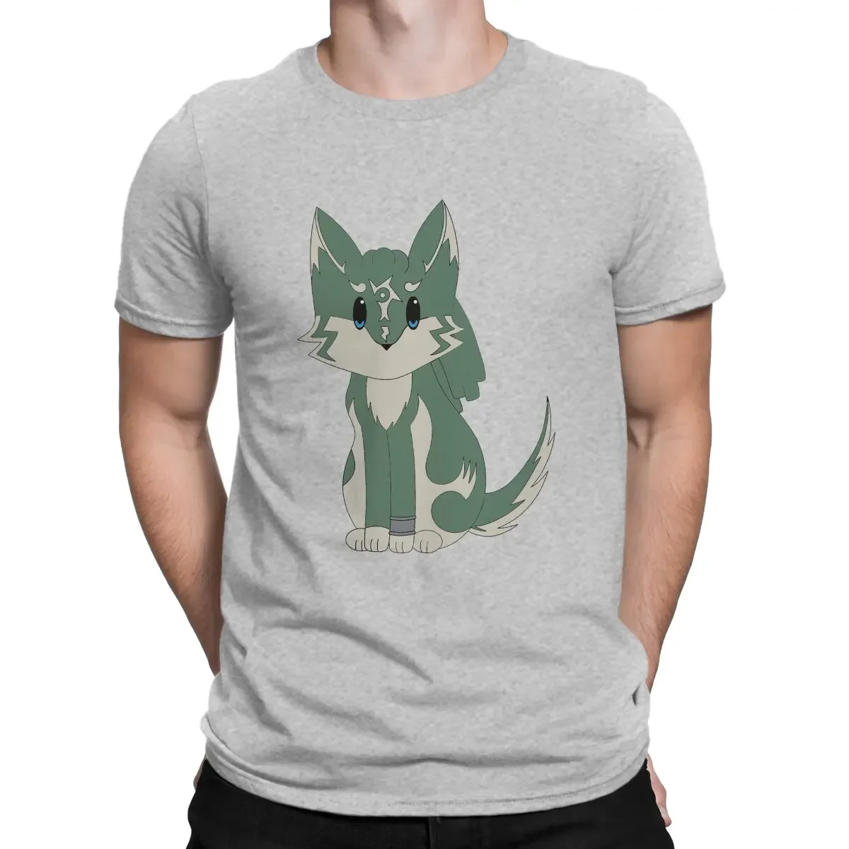 100% Cotton T Shirt Z-Zelda Short Sleeve Tee Shirt Casual Twilight Princess Chibi Wolf Link T-Shirt for Men Round Collar