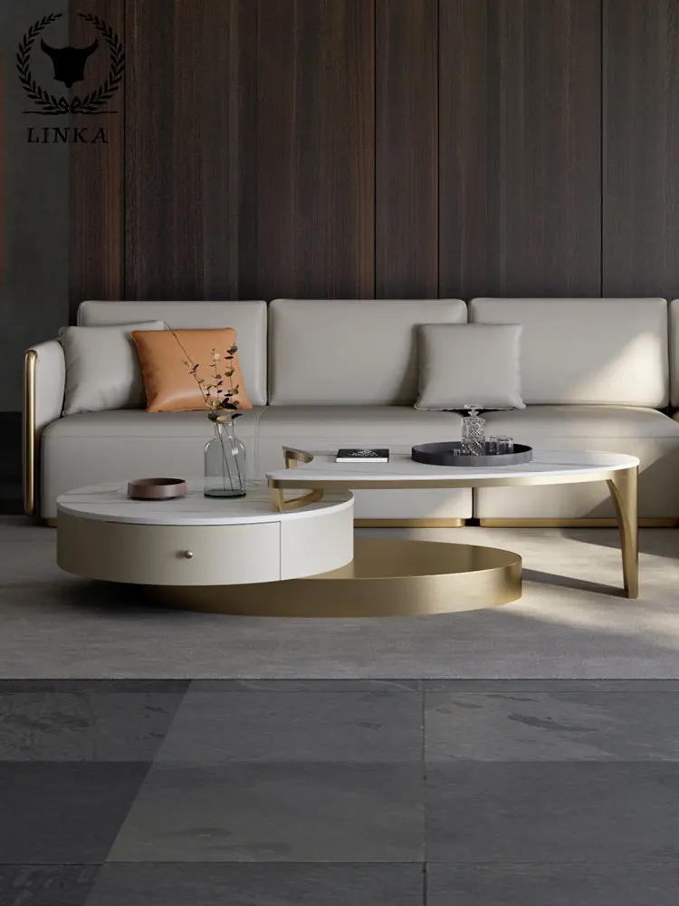 

Italian minimalist coffee table living room multi-function coffee table variable table modern light and luxurious coffee table