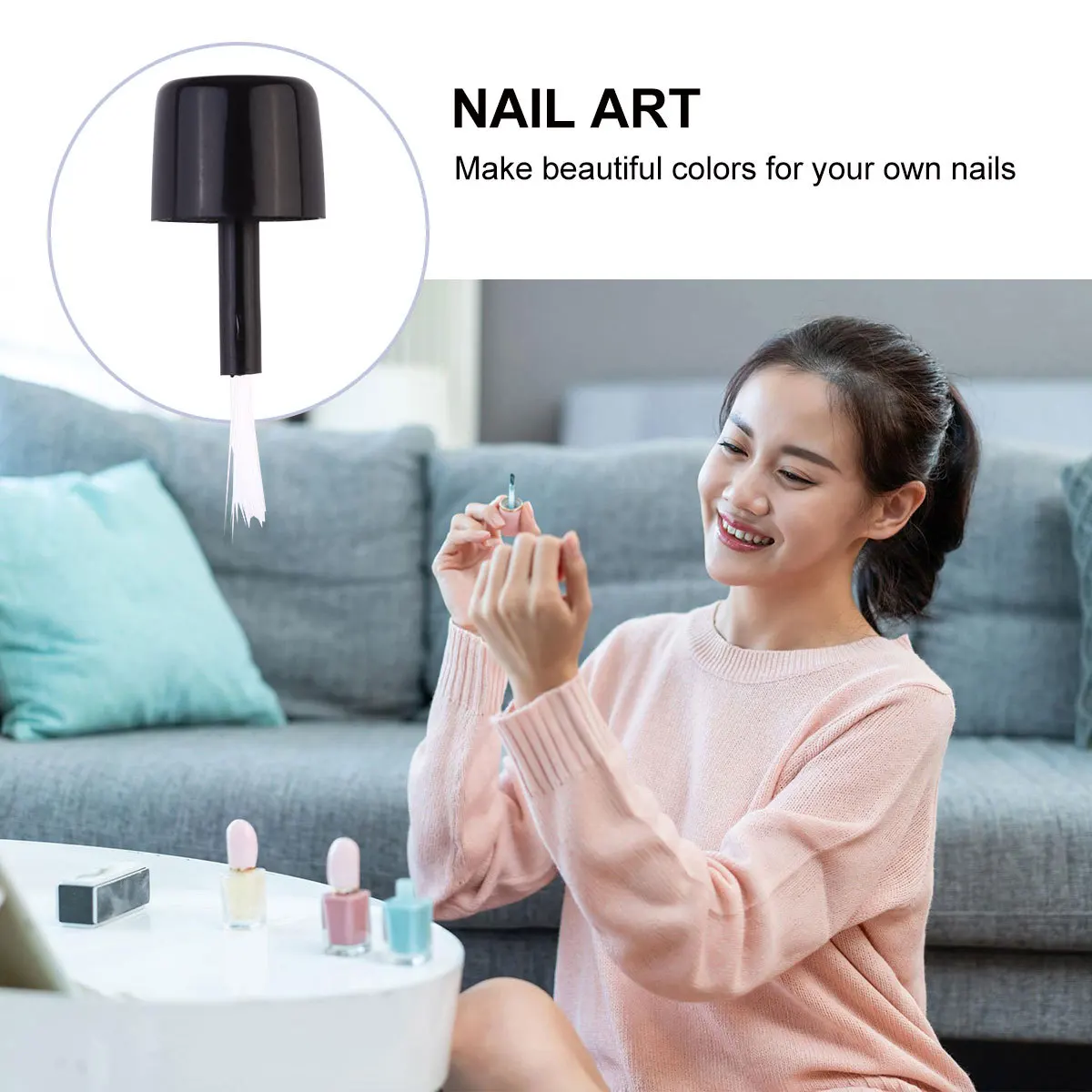 

Useful Disposable Nail Brush 200pcs Thin Liquid Applicator for Nail Polish Replacement Tool Portable Manicure Essential