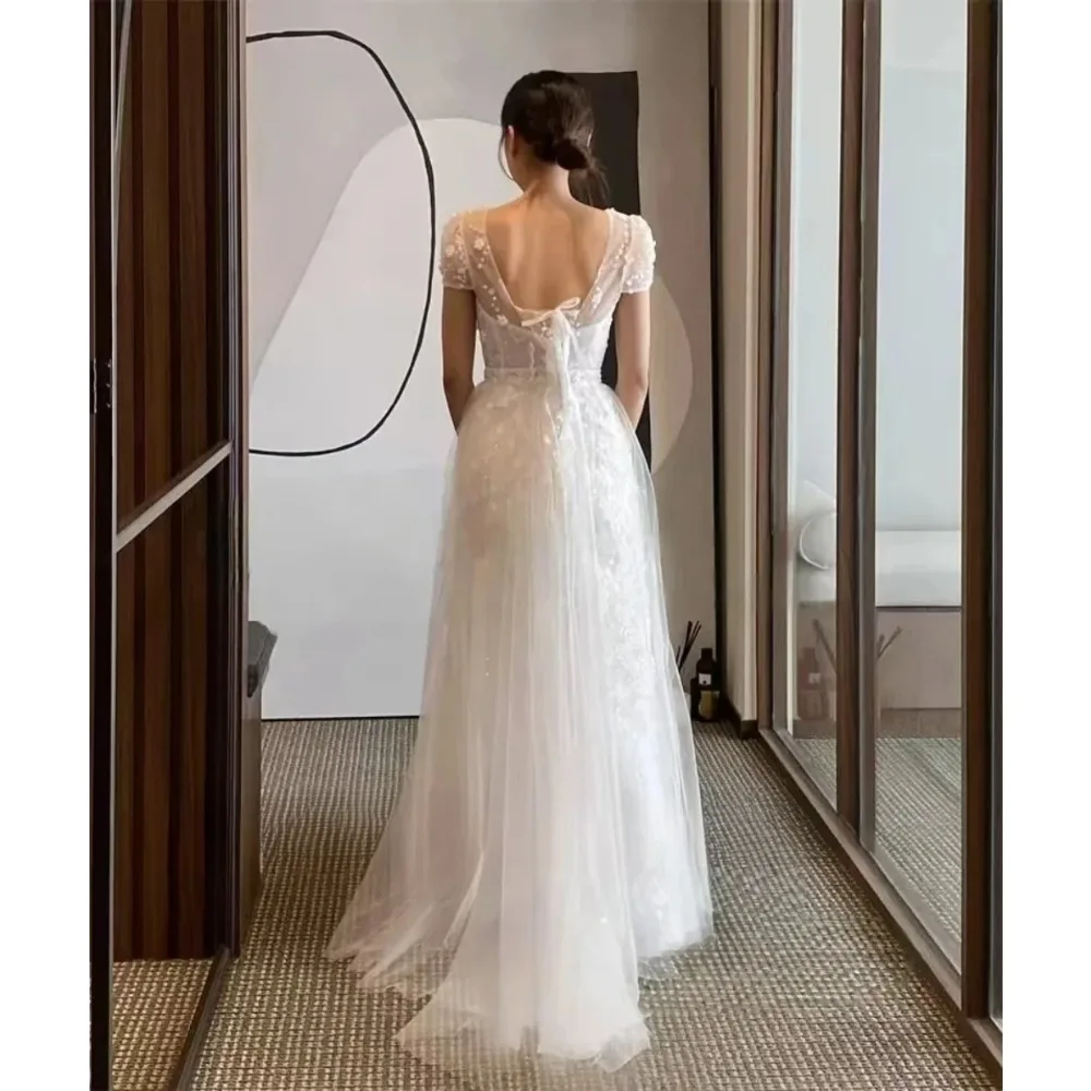 

Элегантные свадебные платья А-силуэта цвета слоновой кости с блестками и пайетками, длинные вечерние платья для свадебных торжеств, на заказ