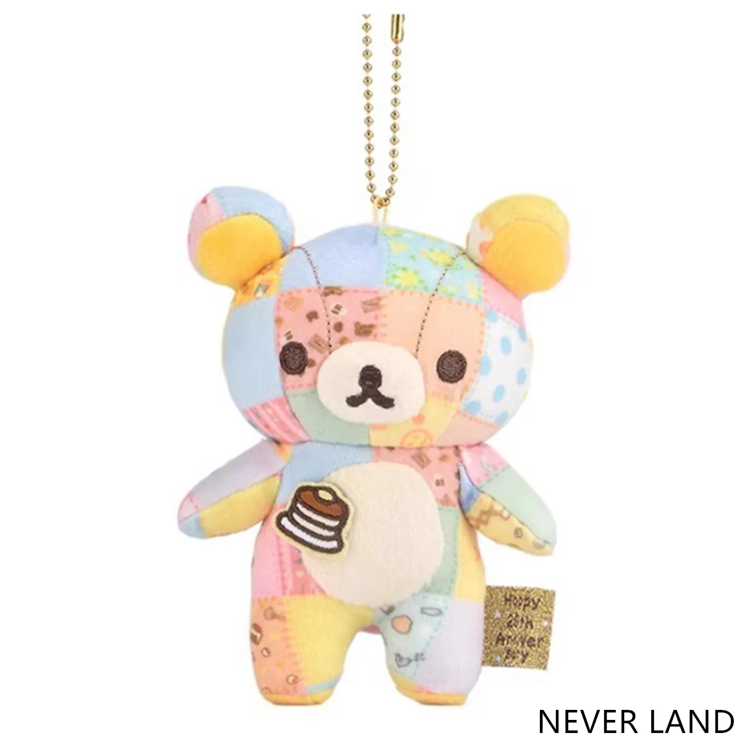 

Ne Cute Happy 20th Anniversary Rilakkuma Bear Plush Key chain Small Pandent Kids Girls Stuffed Toys For Children Gifts 13CM
