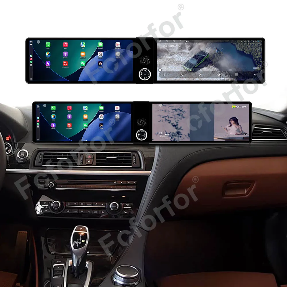 

Dual 12.3" Screen Android13 Car Radio For BMW 6 Series 2009-2016 CIC NBT Multimedia Player Video Auto Stereo GPS Navi Carplay-