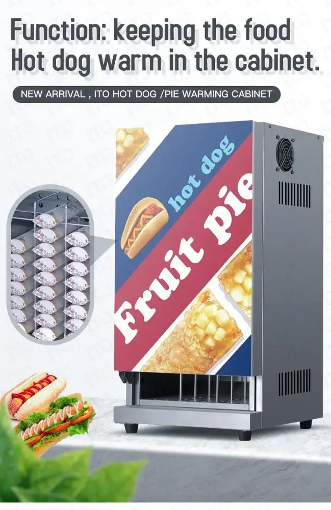 Stainless Steel Hot Dog Sausage Pie Warmer Steamer Display