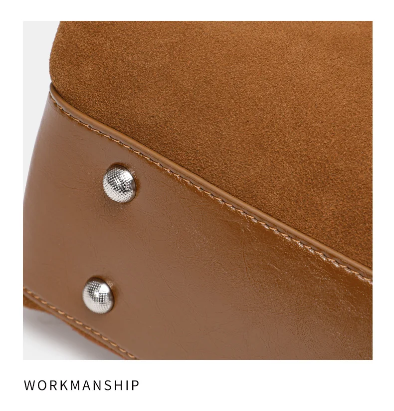Aidanni Vintage Matte Cowhide Pillow Bag, Damenhandtasche, große Pendler-Schulter- und Umhängetasche, strukturierte Damentasche – Detail 15