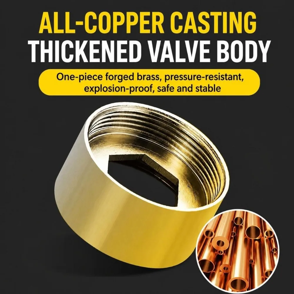 Corrosion Resistant Copper Faucet Adapter Female To Female Hex Shape Thread Converter Spout Adapter
