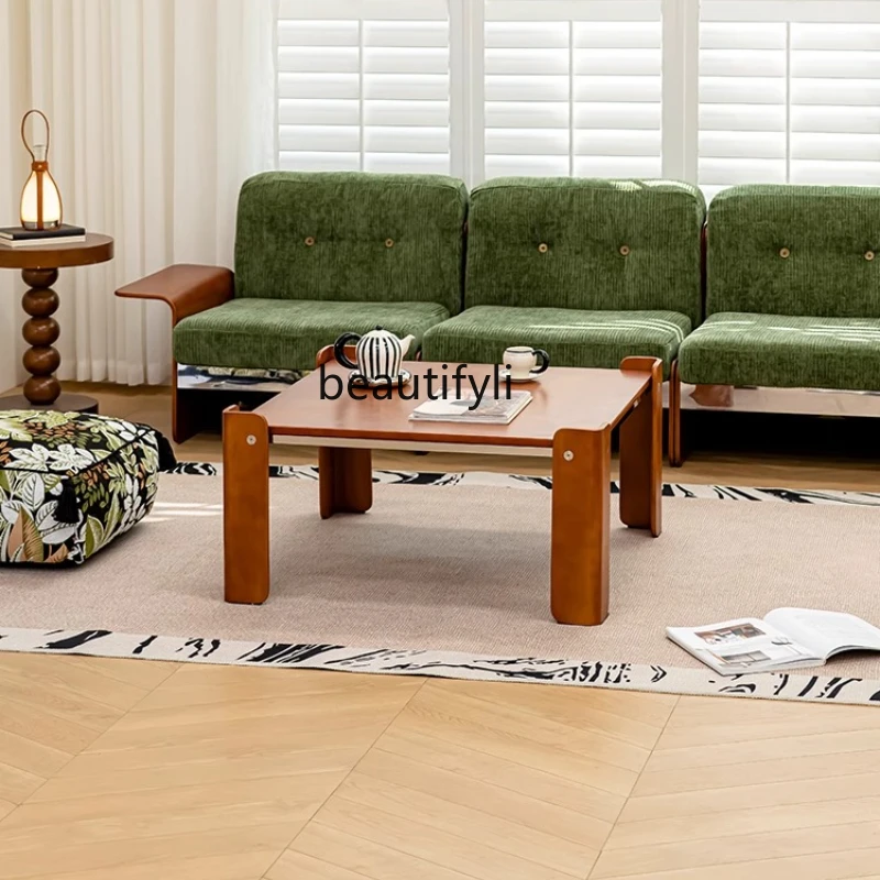 

Retro light luxury coffee table designer household sofa tea table small apartment balcony corner table