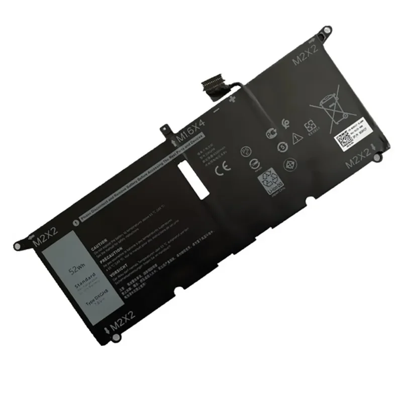 DXGH8 Laptop Battery For Dell XPS 13 9380 9370 7390 For Dell Inspiron 7390 2in1 7490 G8VCF H754V 0H754V P82G 52WH