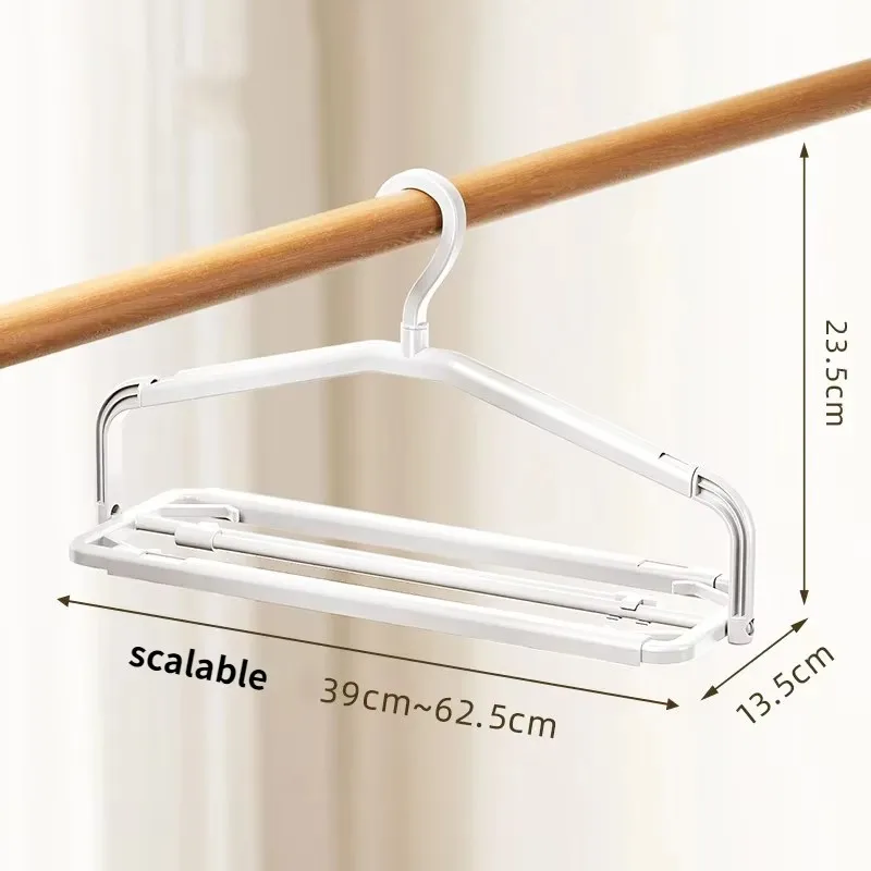 Telescopic Clothes Hanger Non-slip & Non-marking Multifunctional Household Rack for Coats Towels Quilts Sheets - Balcony Organiz