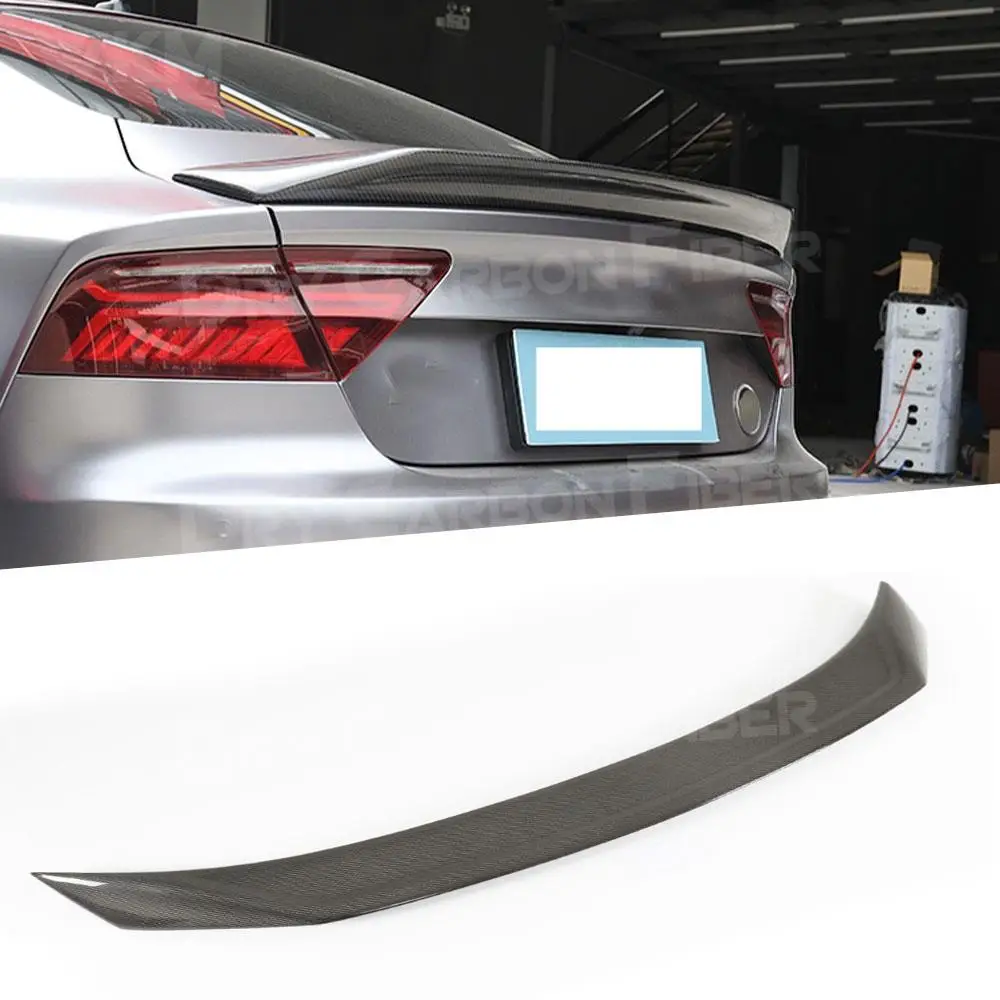 

Carbon Fiber Rear Lip Spoiler For Audi A7 S7 RS7 2013-2017 Car Boot External Decoration